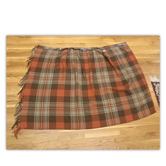 Rare Classic Ralph Lauren Country Plaid Wrap wool Skirt, Sz S/M, Vintage - Picture 9 of 13
